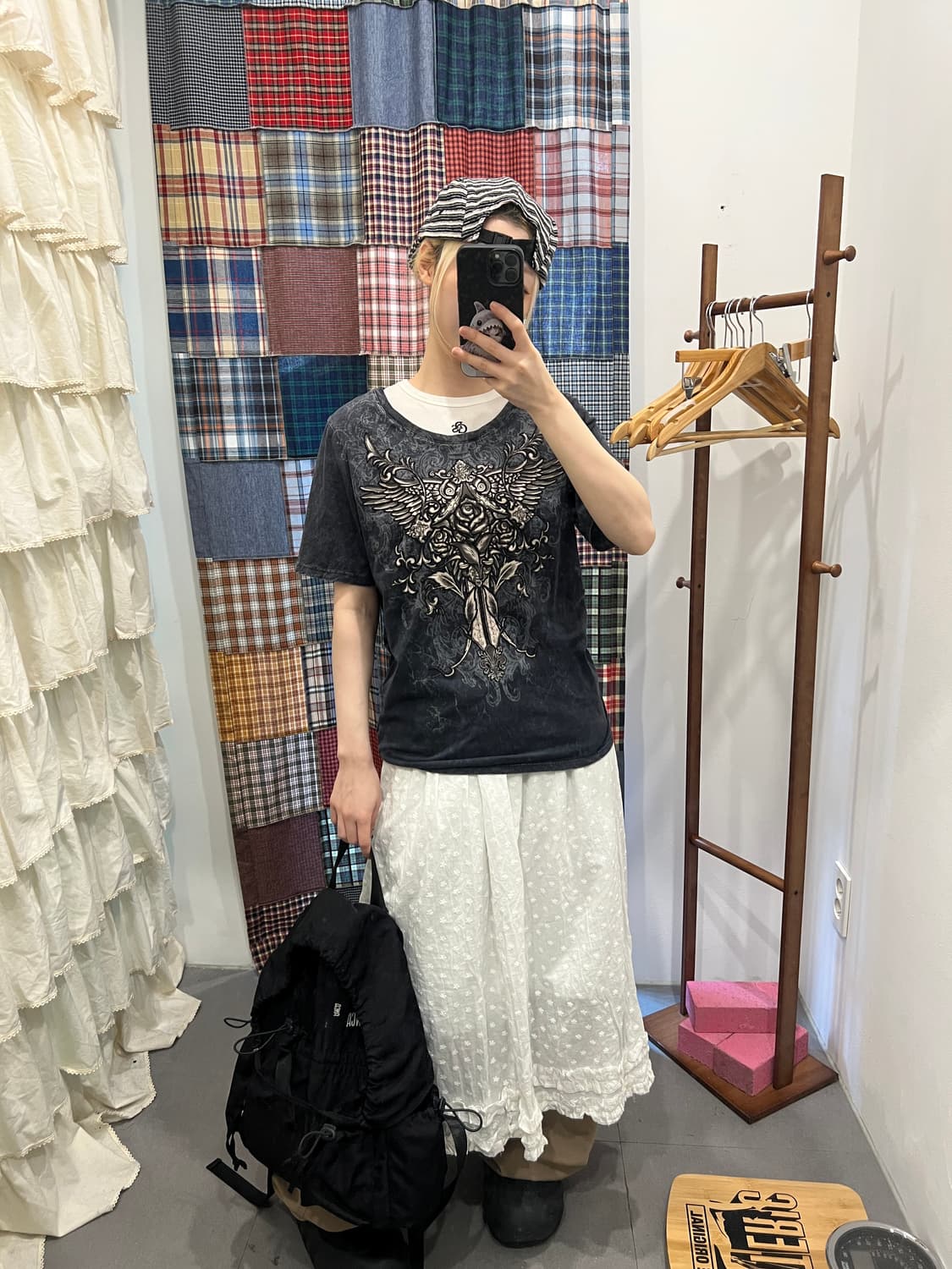 벅카루 차콜 프린팅 반팔 상품이미지4