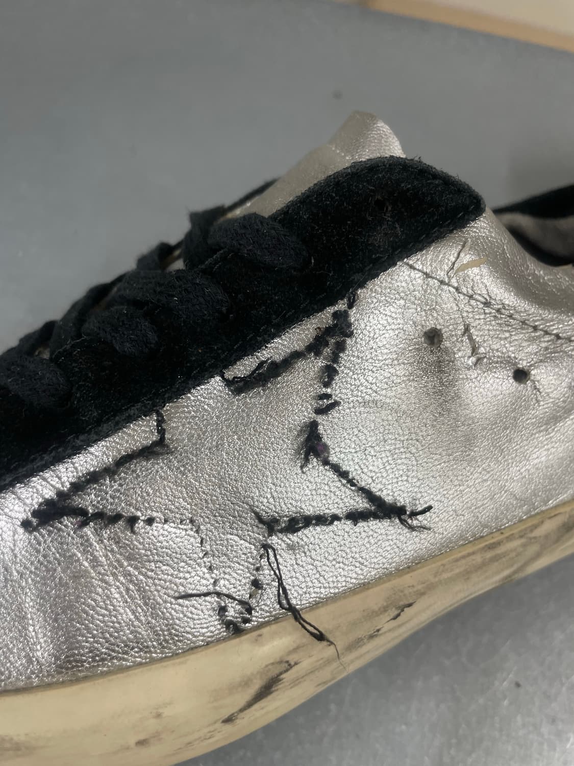 골든구스 슈퍼스타 메탈릭실버 40 상품이미지10