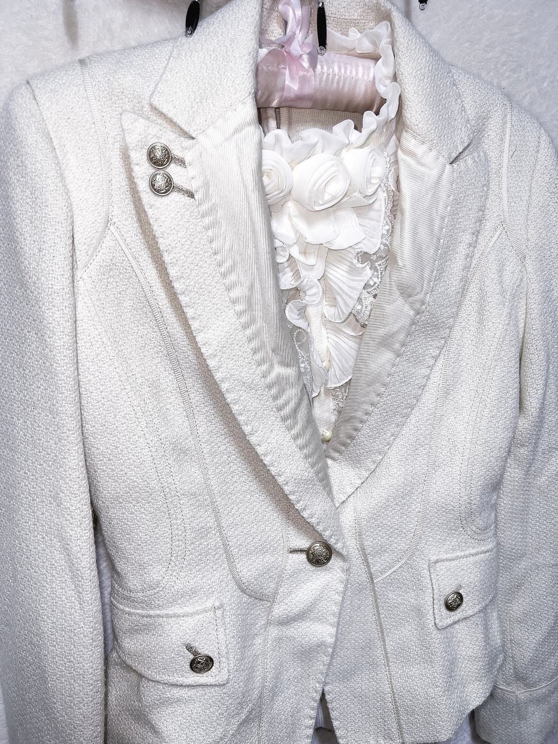 로맨틱갸루 달천 글리터 자켓 프릴레이스 로걀탑 리즈리사 스커트 코디세트 상품이미지10