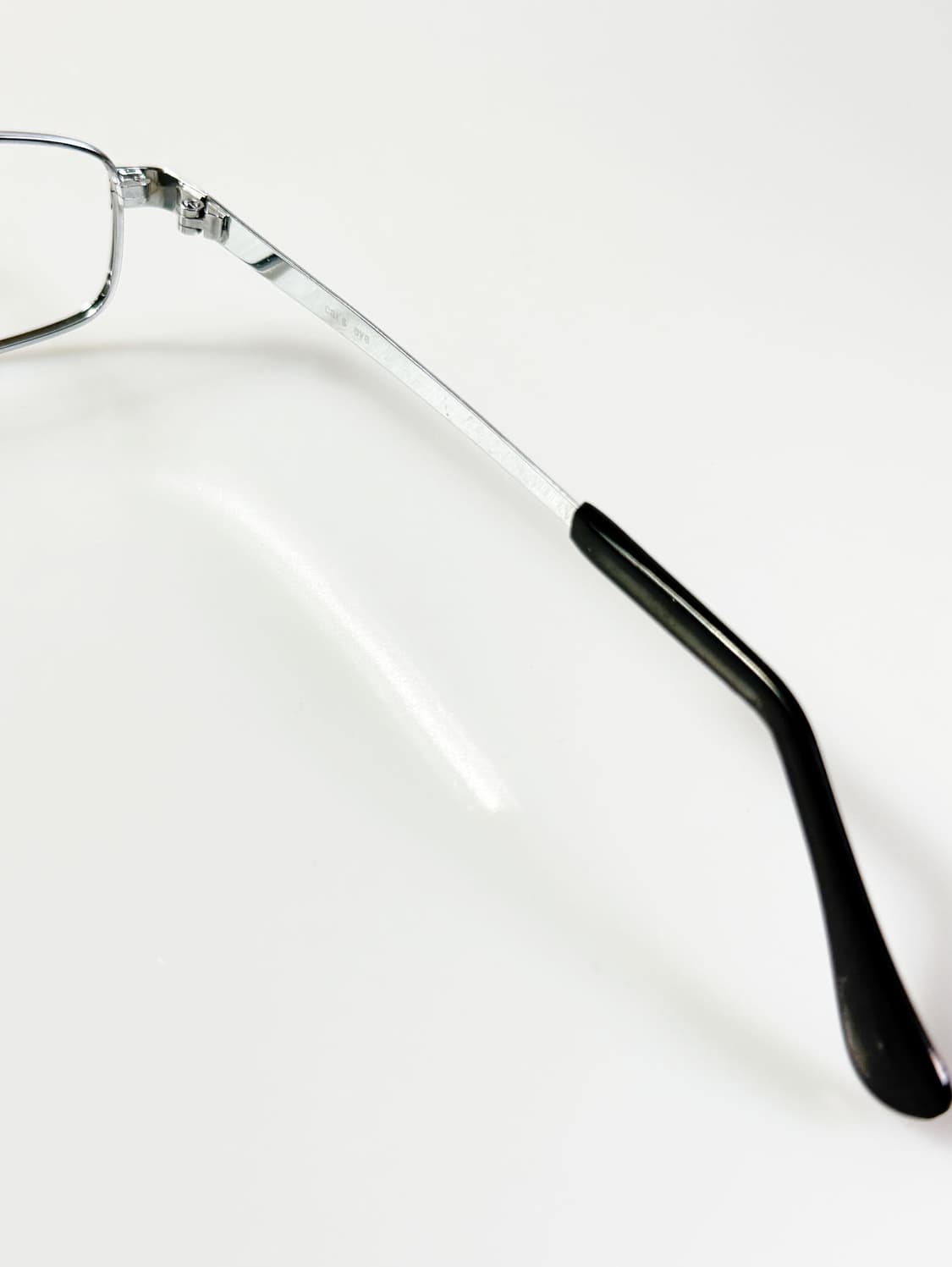 90s 실버 메탈 슬림 스퀘어 프레임 빈티지 안경 상품이미지6