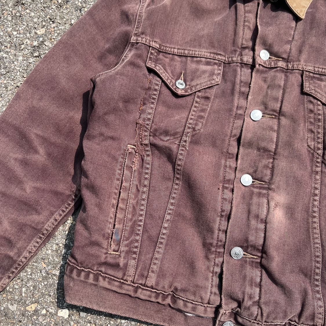 90‘s Levi’s 70614-77 패디드 보로 데님 자켓 상품이미지4
