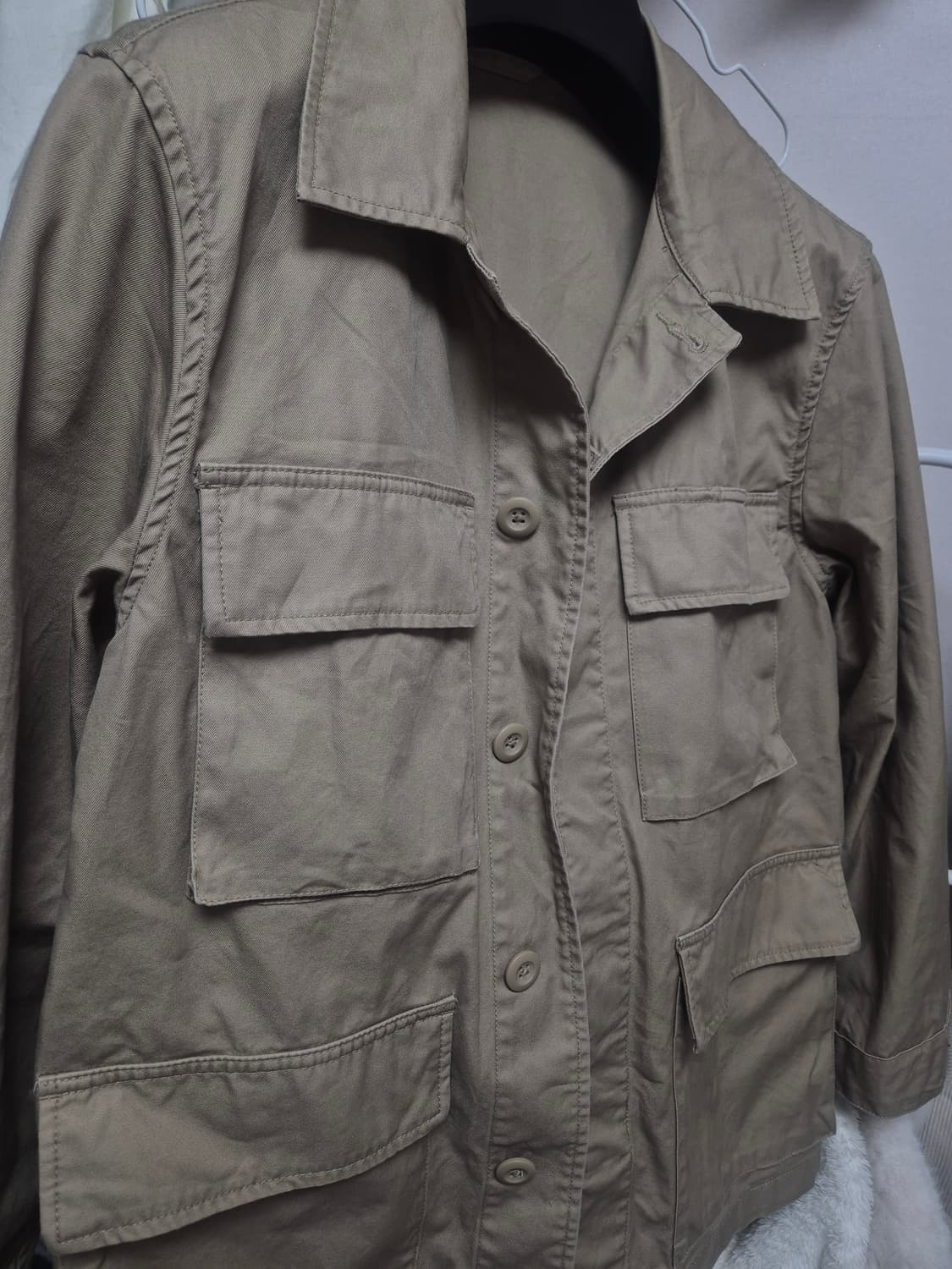무신사 스탠다드 베이지 퍼티그 자켓 M95 상품이미지3