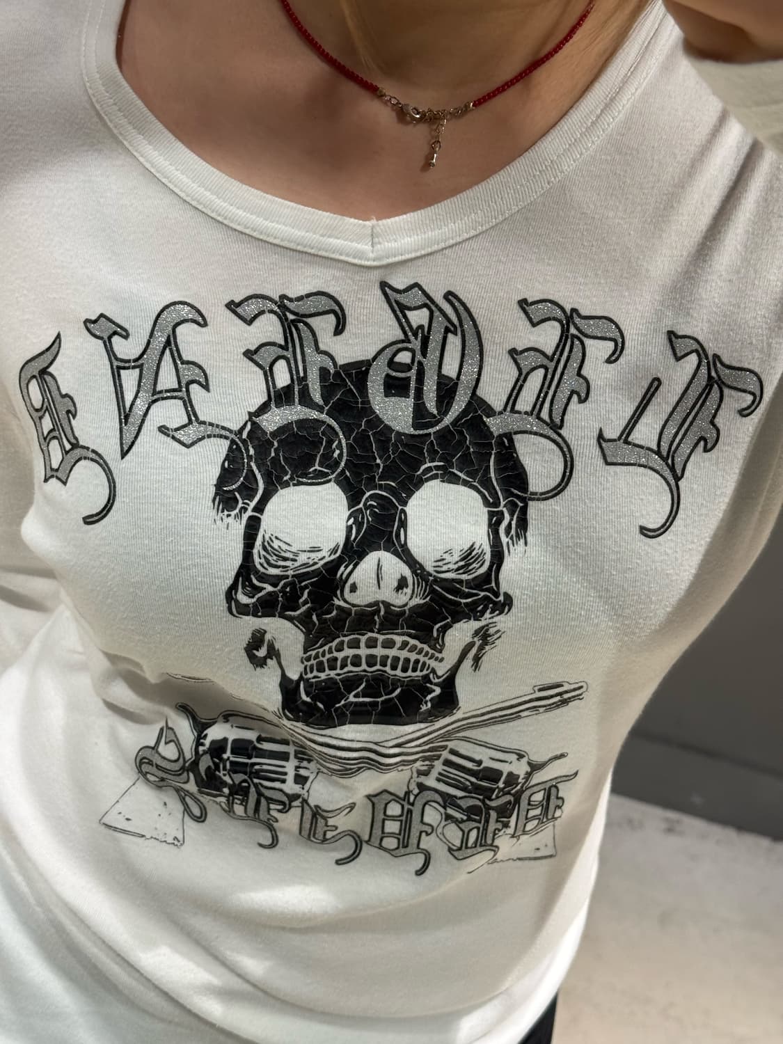 skull & gun printing detail long sleeve 상품이미지4