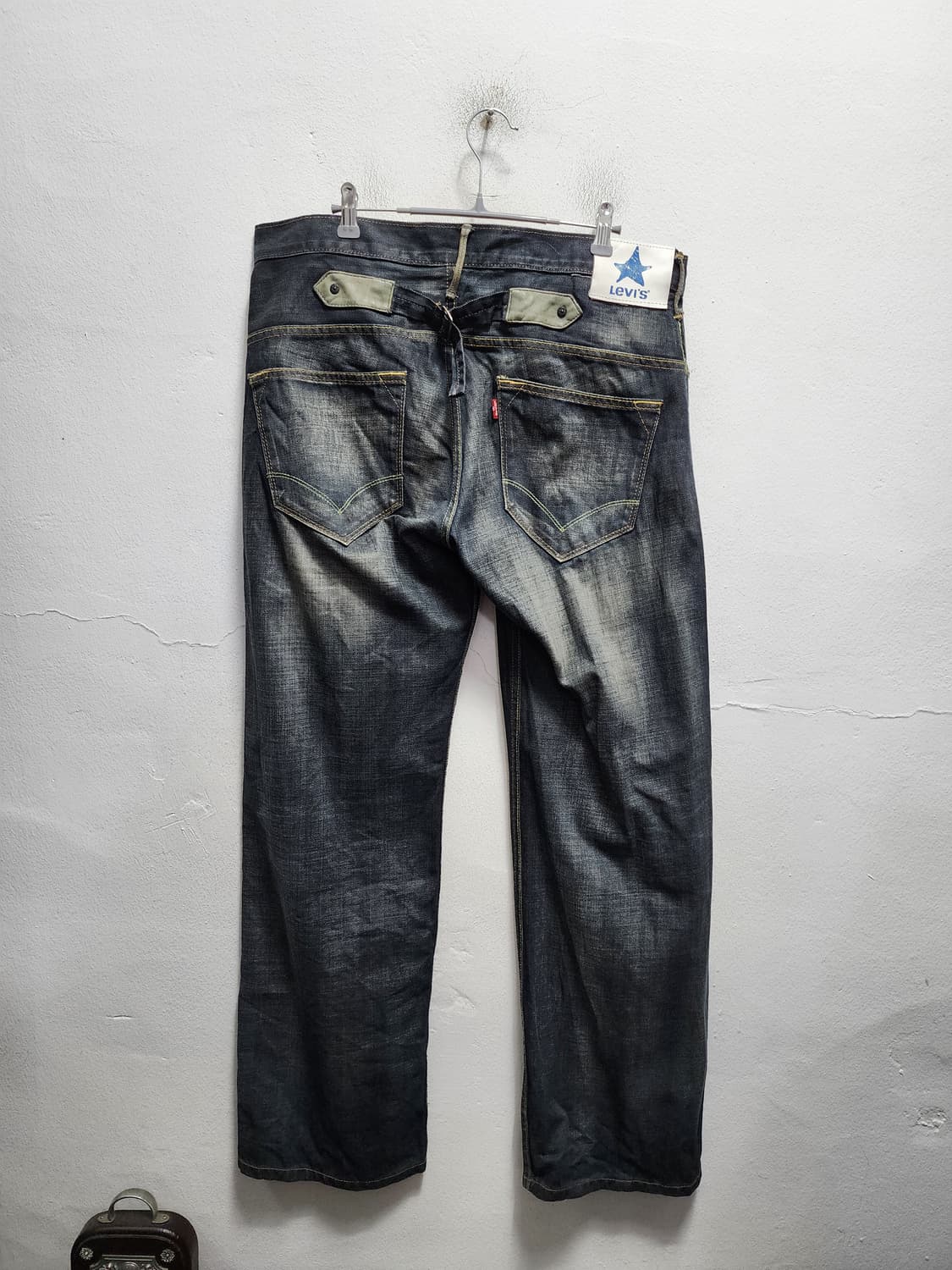 리바이스 빈티지 신치백 가죽배색 청바지 (벨기에 MADE) 상품이미지1