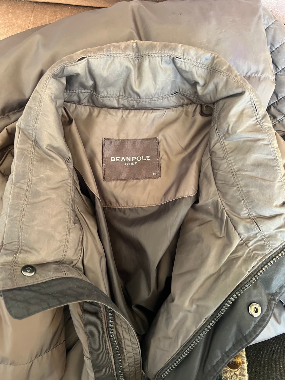 빈폴골프 남성 브라운 다운패딩점퍼 간절기점퍼 상품이미지5