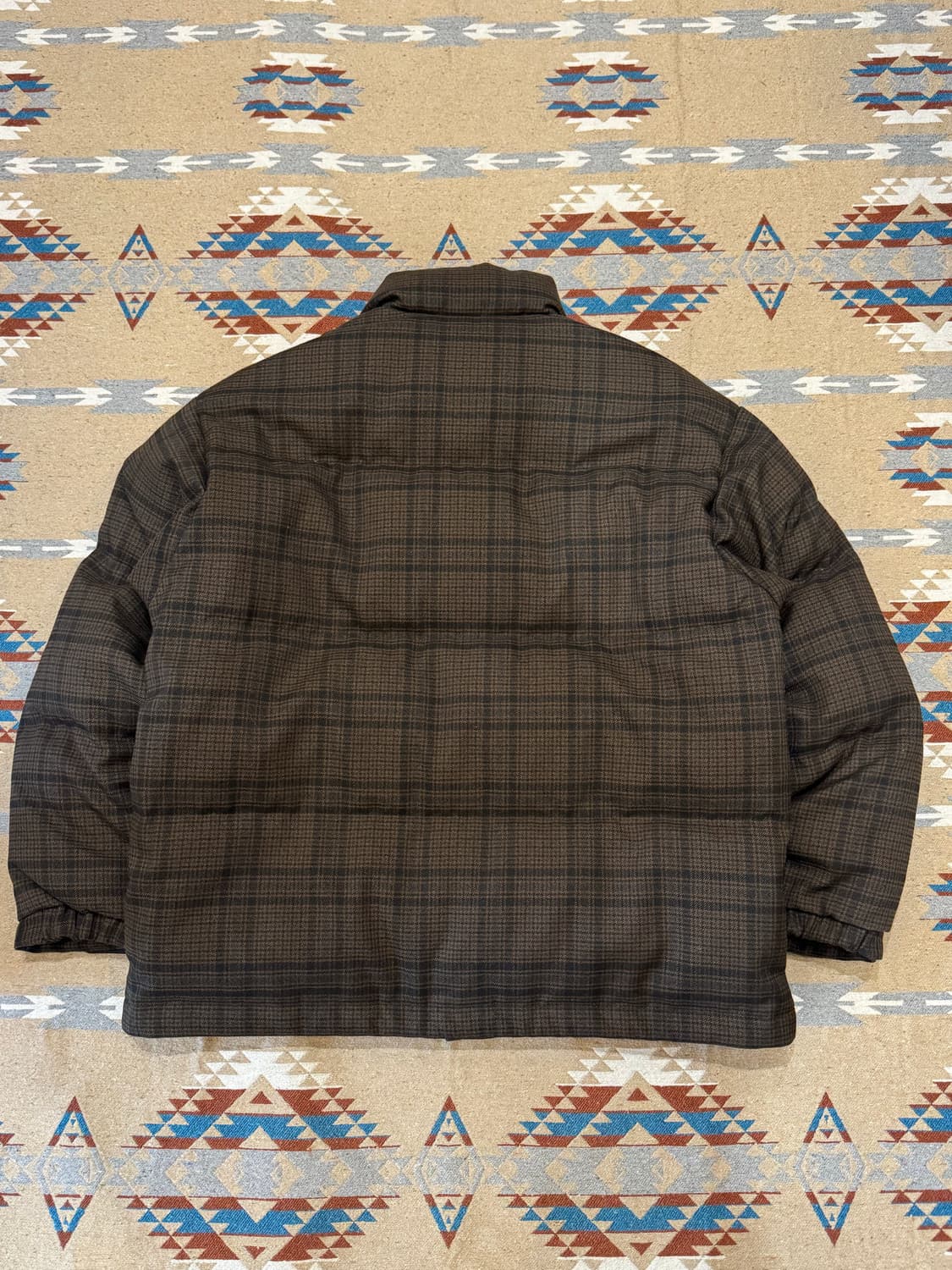 [M][100] 저널스탠다스 테크 트위드 그랜체크 다운자켓 브라운  상품이미지6