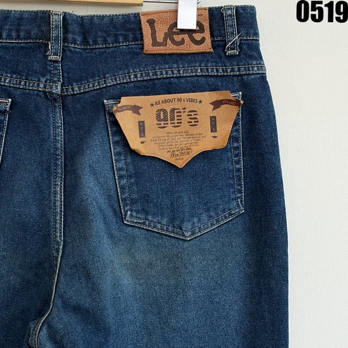 Lee 빈티지 워싱 진청 데님 팬츠 XL 0519 상품이미지7