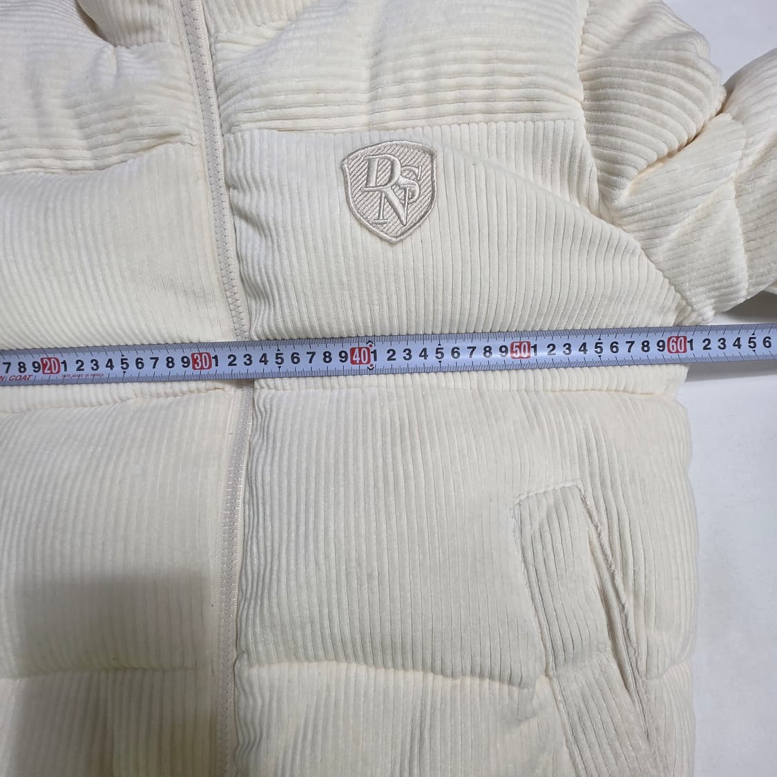 0723 DISTN9NE 디스트나인 아이보리 코듀로이 패딩 점퍼 free 상품이미지6