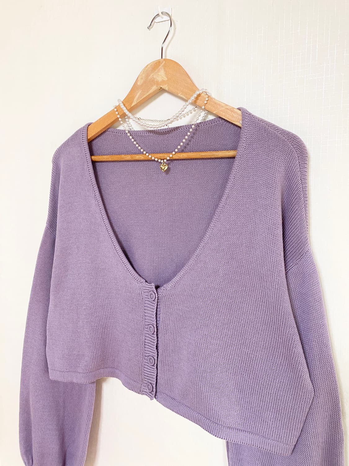 Vintage Lavender Crop Cardigan 상품이미지3