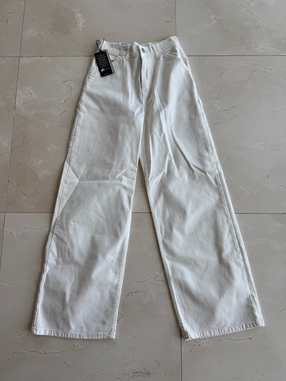 칼하트 윕 Carhartt Wip 스톤 워시드 와이드 팬츠 화이트 25  상품이미지6