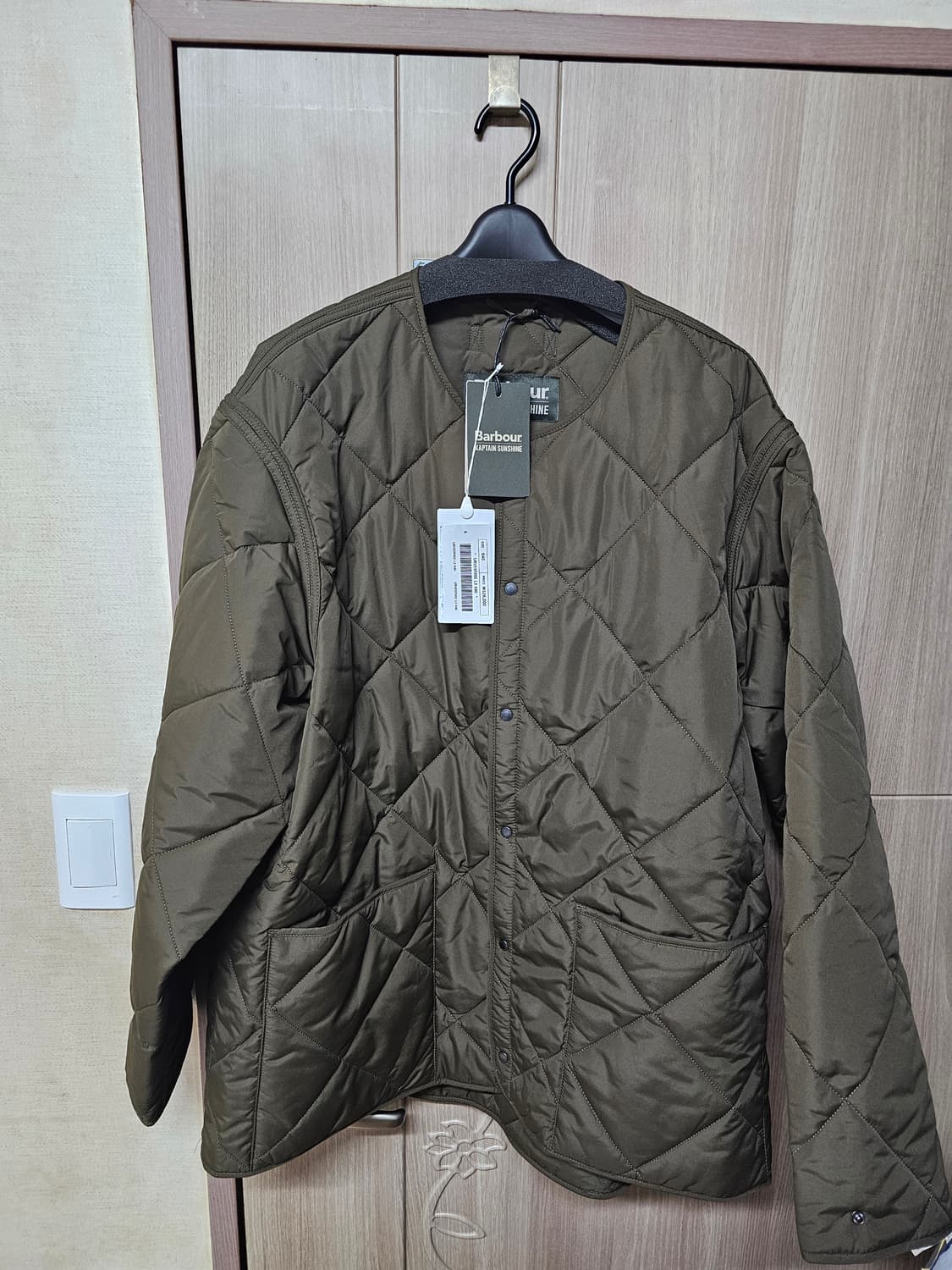 캡틴선샤인 바버 퀼티드 라이너 카키 40사이즈 경량패딩 liner 상품이미지2