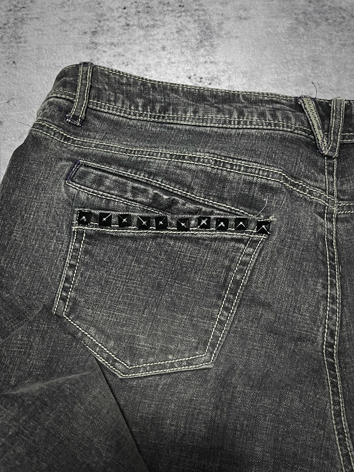 00s black stud punk denim  상품이미지8