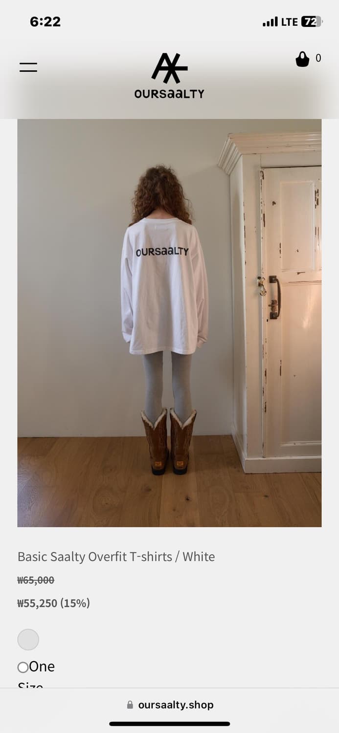 아우어솔티 베이직 오버핏 롱슬리브 상품이미지2