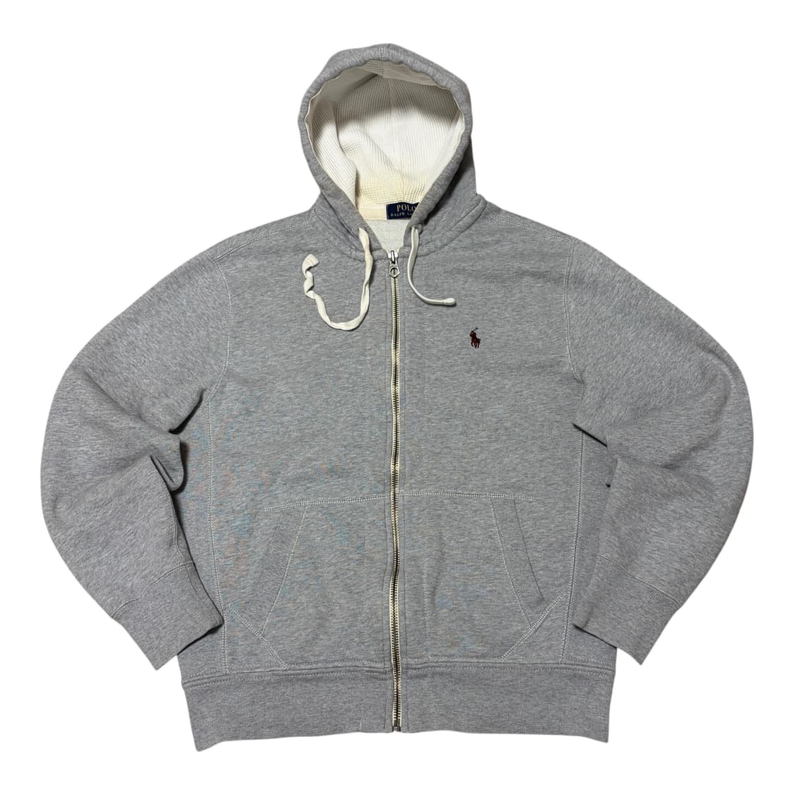 폴로 랄프로렌 버건디 포니 그레이 후드 집업 상품이미지1