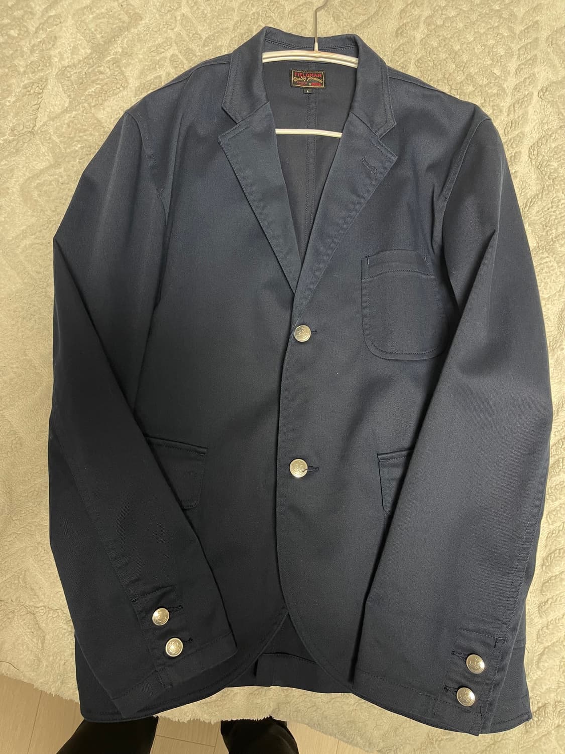 에드윈 필드맨 폴리 코튼 트월 은장 네이비 워크웨어 블레이저 L 상품이미지5