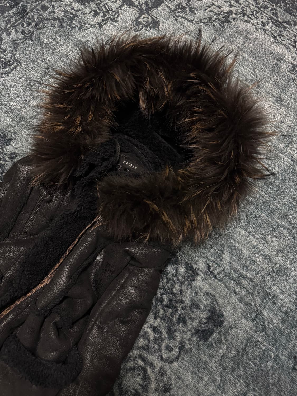 Egoist trimming fur hood mouton jacket  상품이미지3