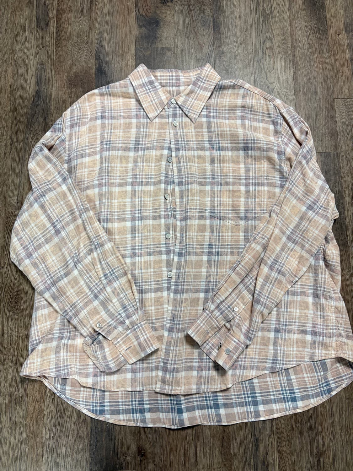 L)쿠어 마드라스 체크 살몬블루그레이 상품이미지2