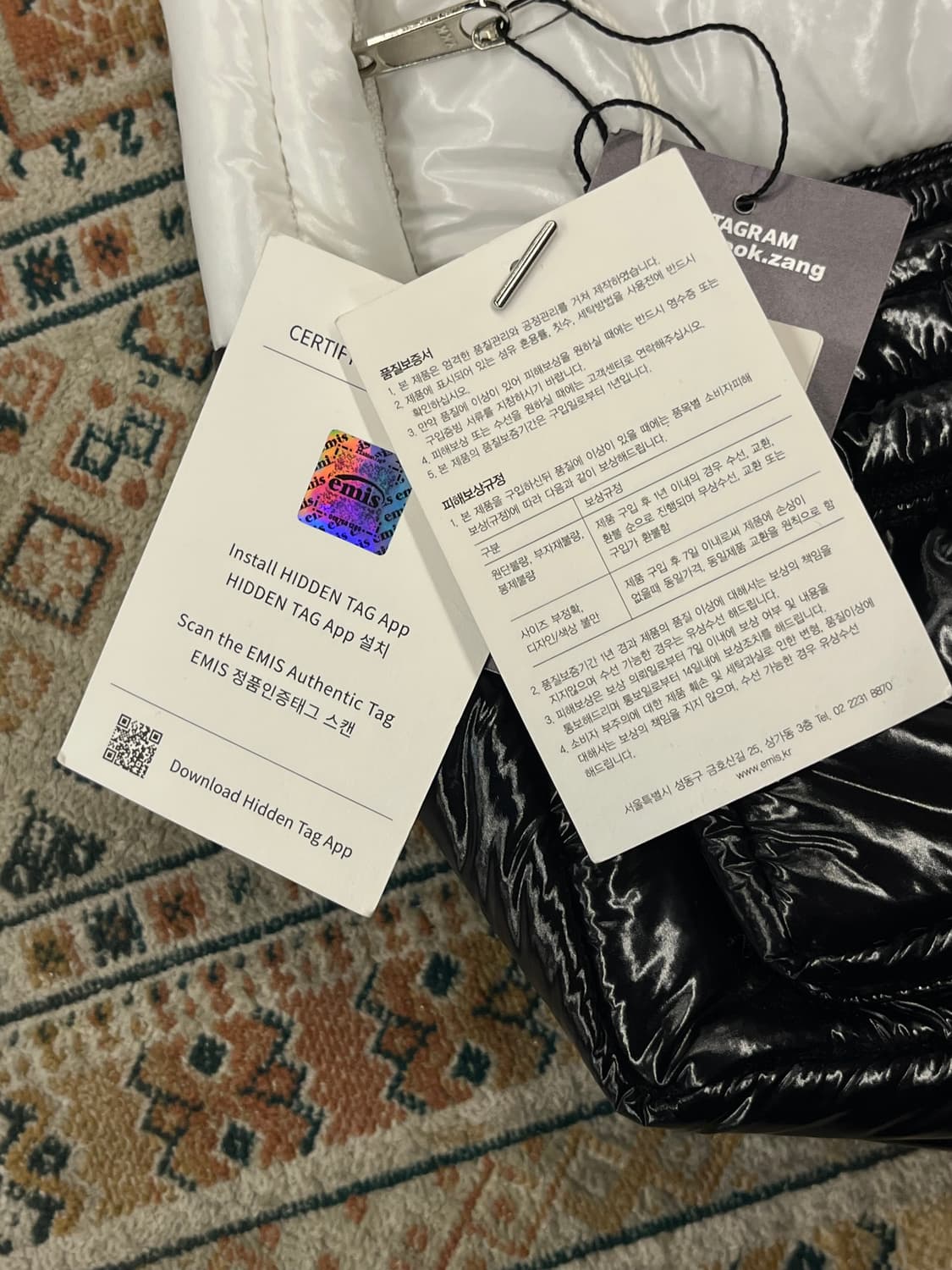 이미스 글로시 패디드 미니 백팩 화이트 #csz3074  상품이미지2