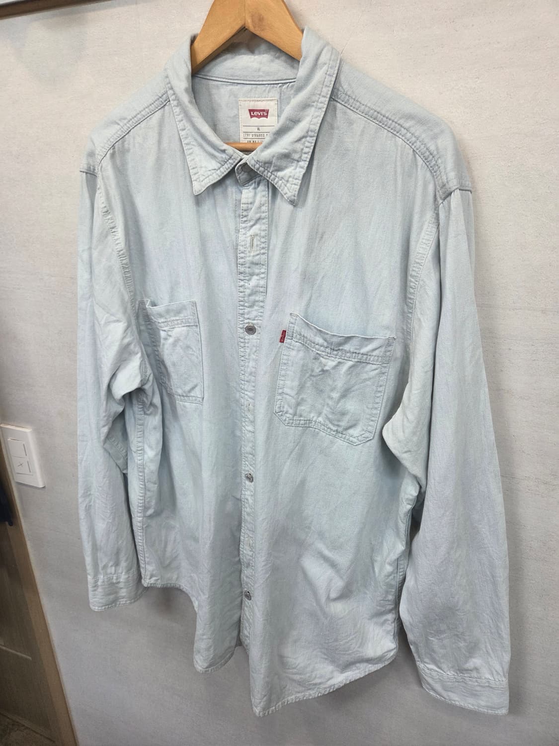 리바이스 빈티지 오버핏 연청 데님셔츠 긴팔 xl xxl 상품이미지6