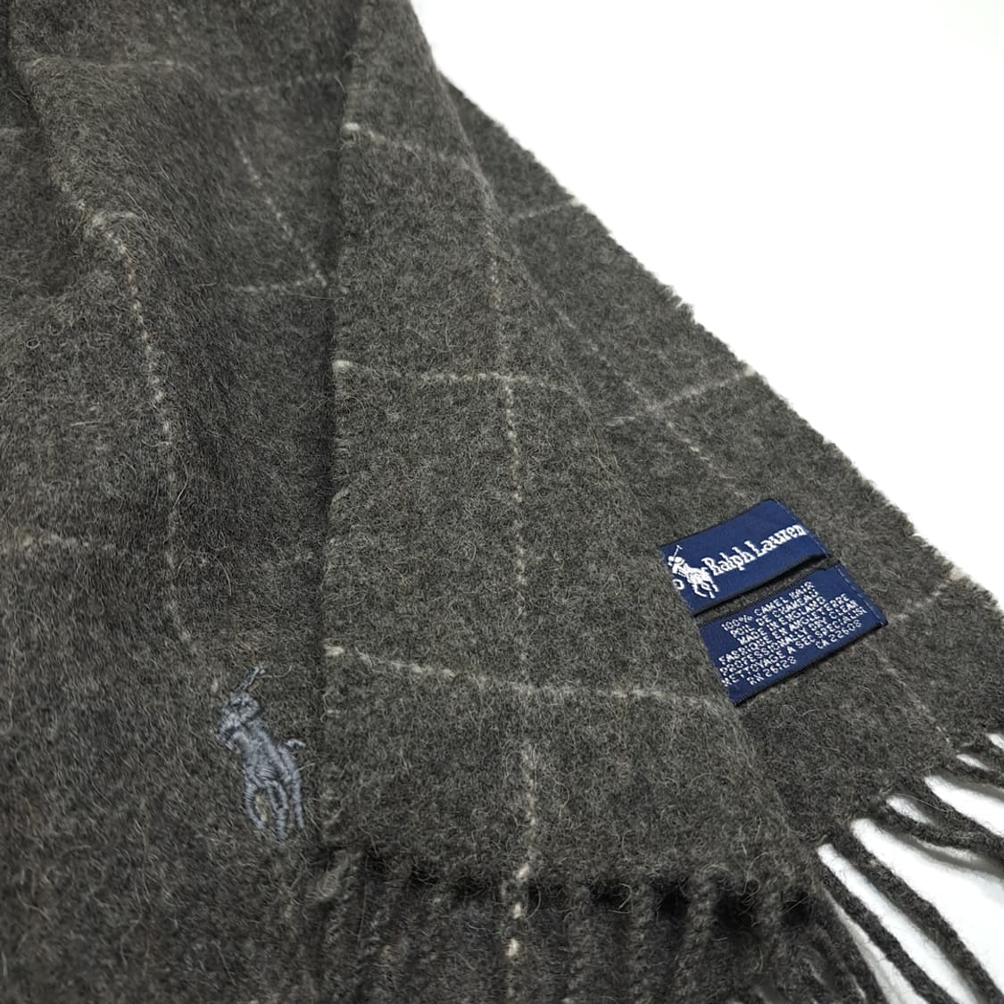 MX424 폴로 영국판 100% 카멜헤어 머플러 상품이미지6