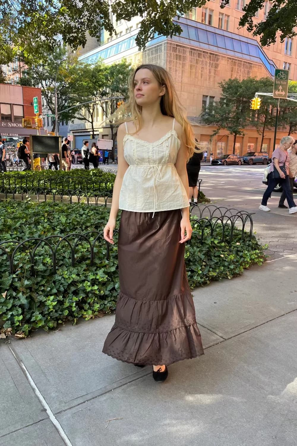 브랜디멜빌 OLIVE SKIRT 브라운 상품이미지4