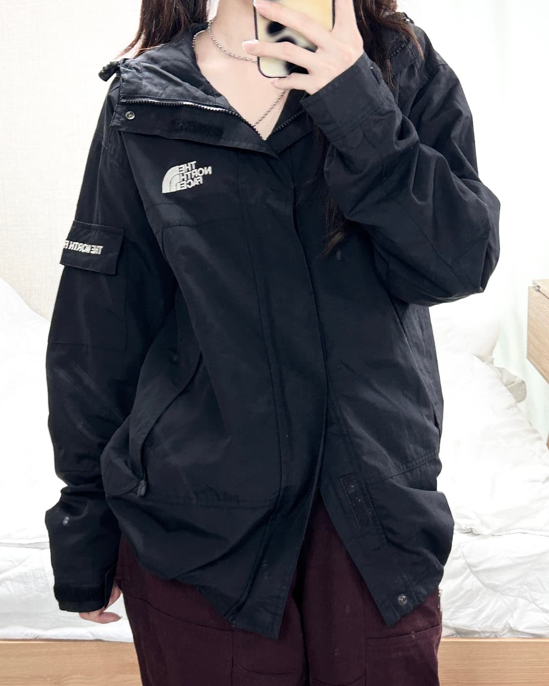 노스페이스 블랙 투웨이 바람막이 상품이미지5