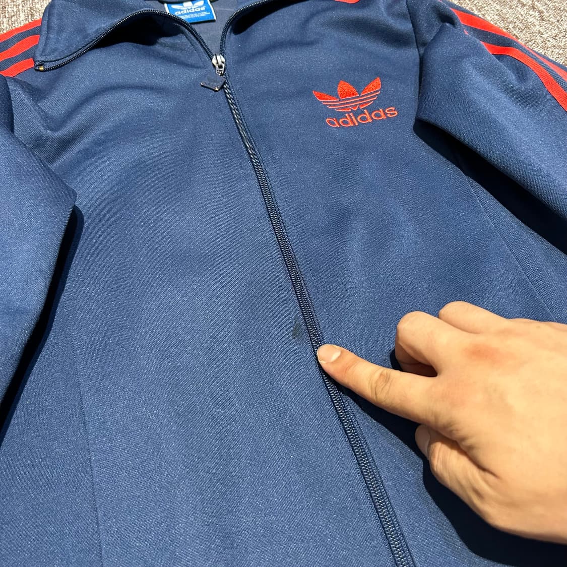 S) 아디다스 유로파 져지 집업 트랙탑 네이비&레드 상품이미지3
