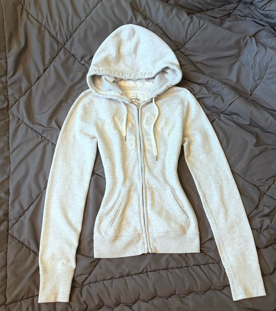 유일매물 대대장 아베크롬비 딱붙핏 후드집업 s 멜란지 상품이미지1