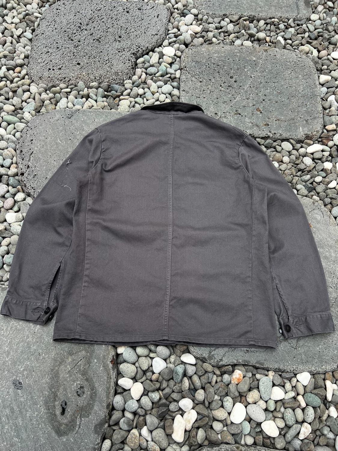 OLD VINTAGE DRAK GREY HBT 헤링본트윌코튼 워크자켓 상품이미지2