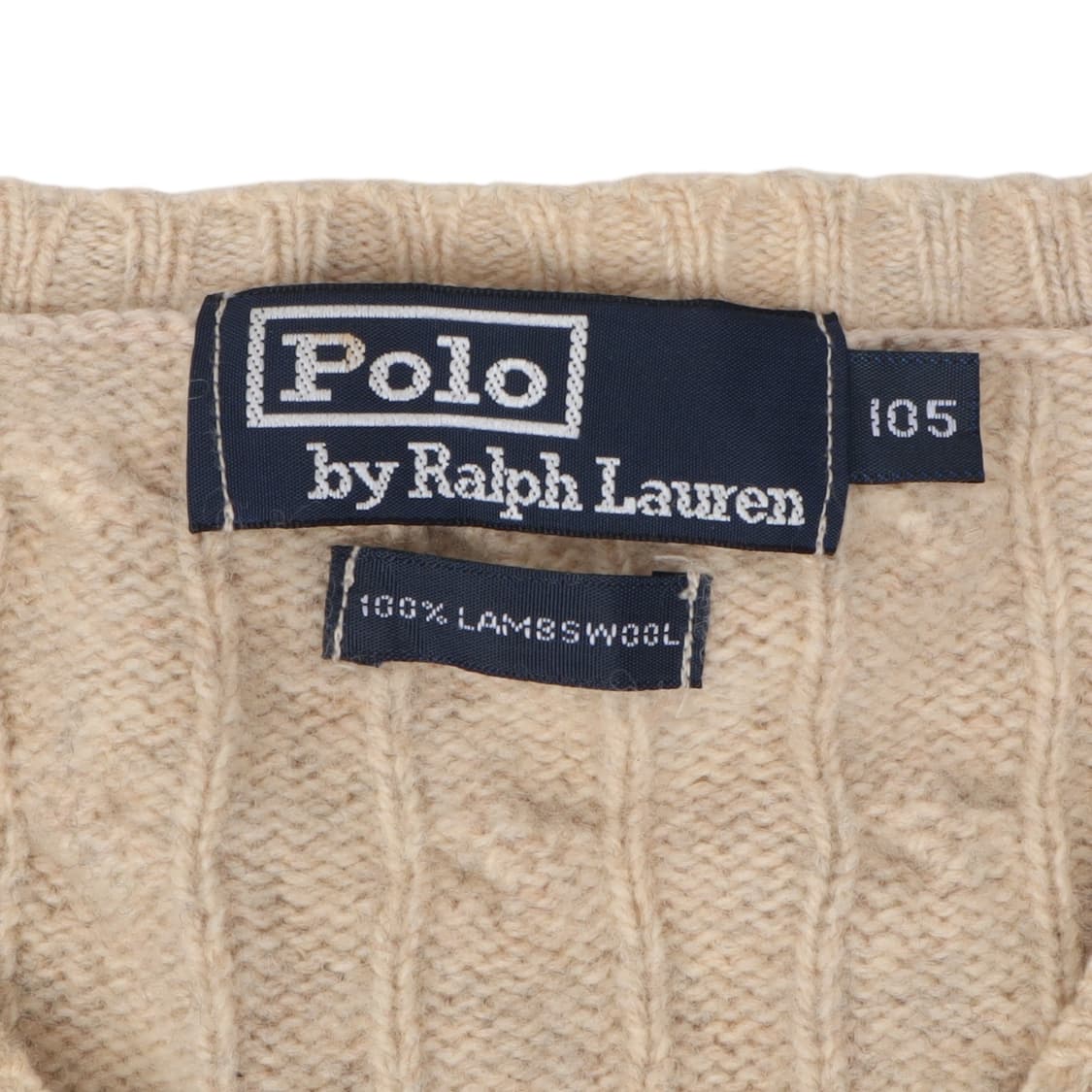 폴로 랄프로렌 베이지 램스울 케이블 니트 상품이미지8