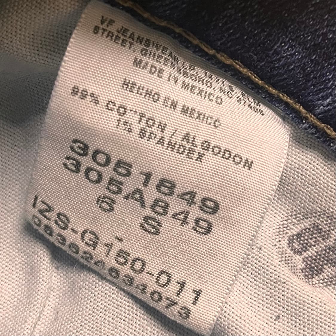 Lee 릴렉스 스트레이트핏 데님팬츠 W30 상품이미지5