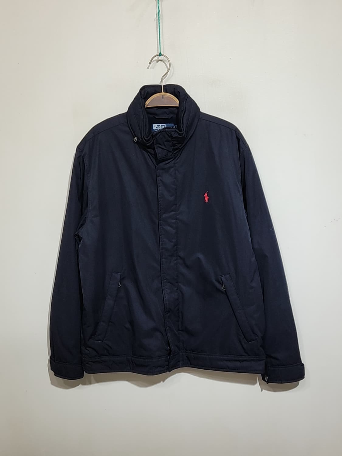 (L) 랄프로렌 폴로 점퍼 네이비 안감기모 로고 자켓 상품이미지1