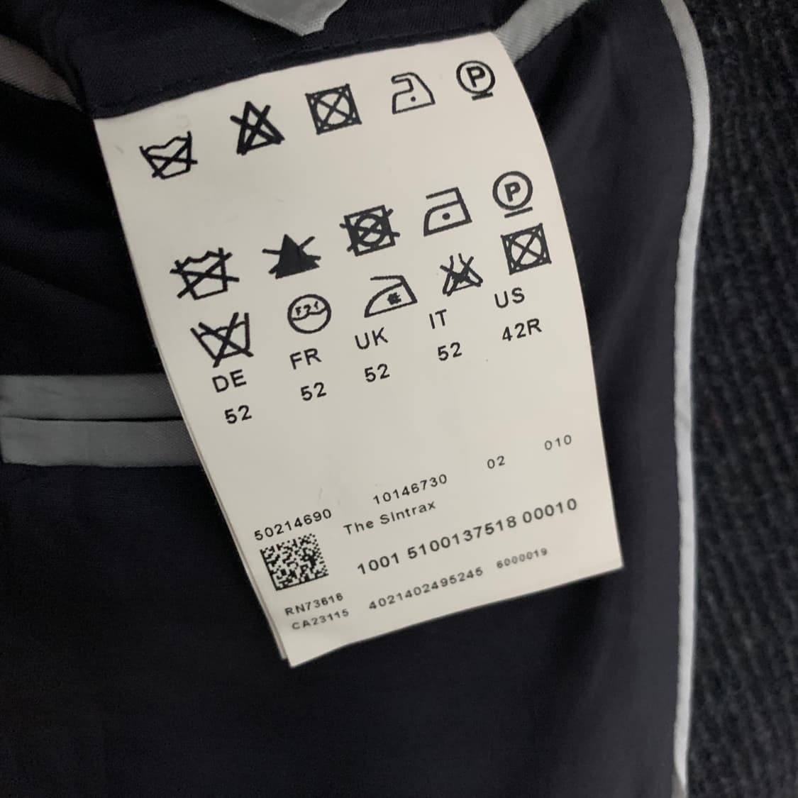 L BOSS 휴고 보스 신트렉스 울 모직 싱글 롱코트 상품이미지6