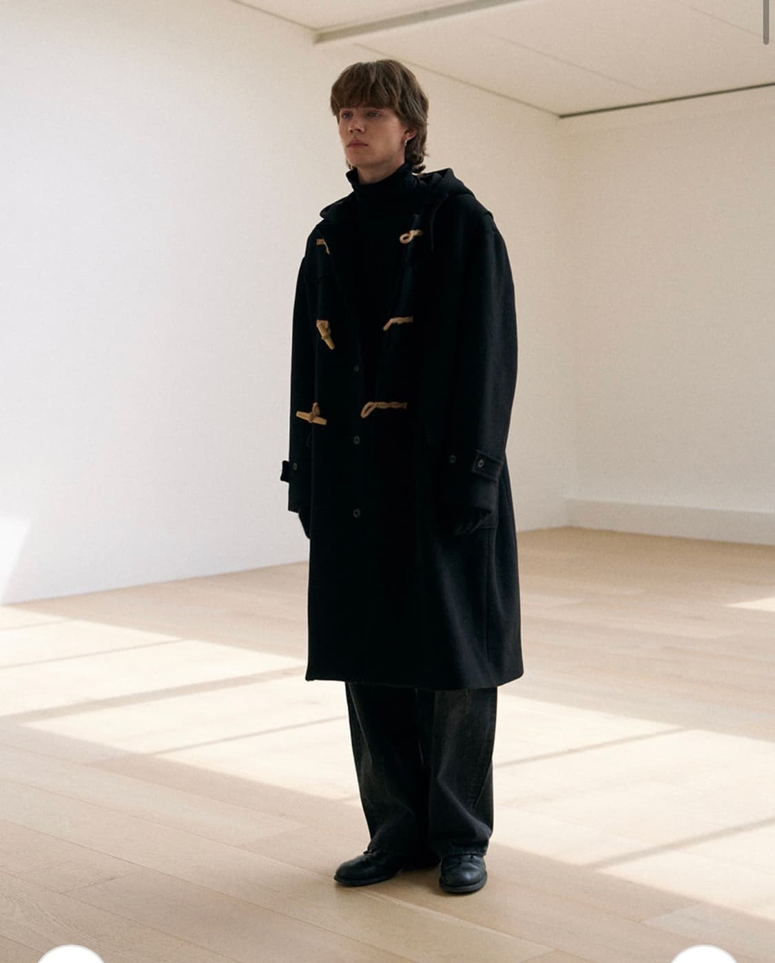 밀로 아카이브 오버핏 플레인 더플코트 m 상품이미지4