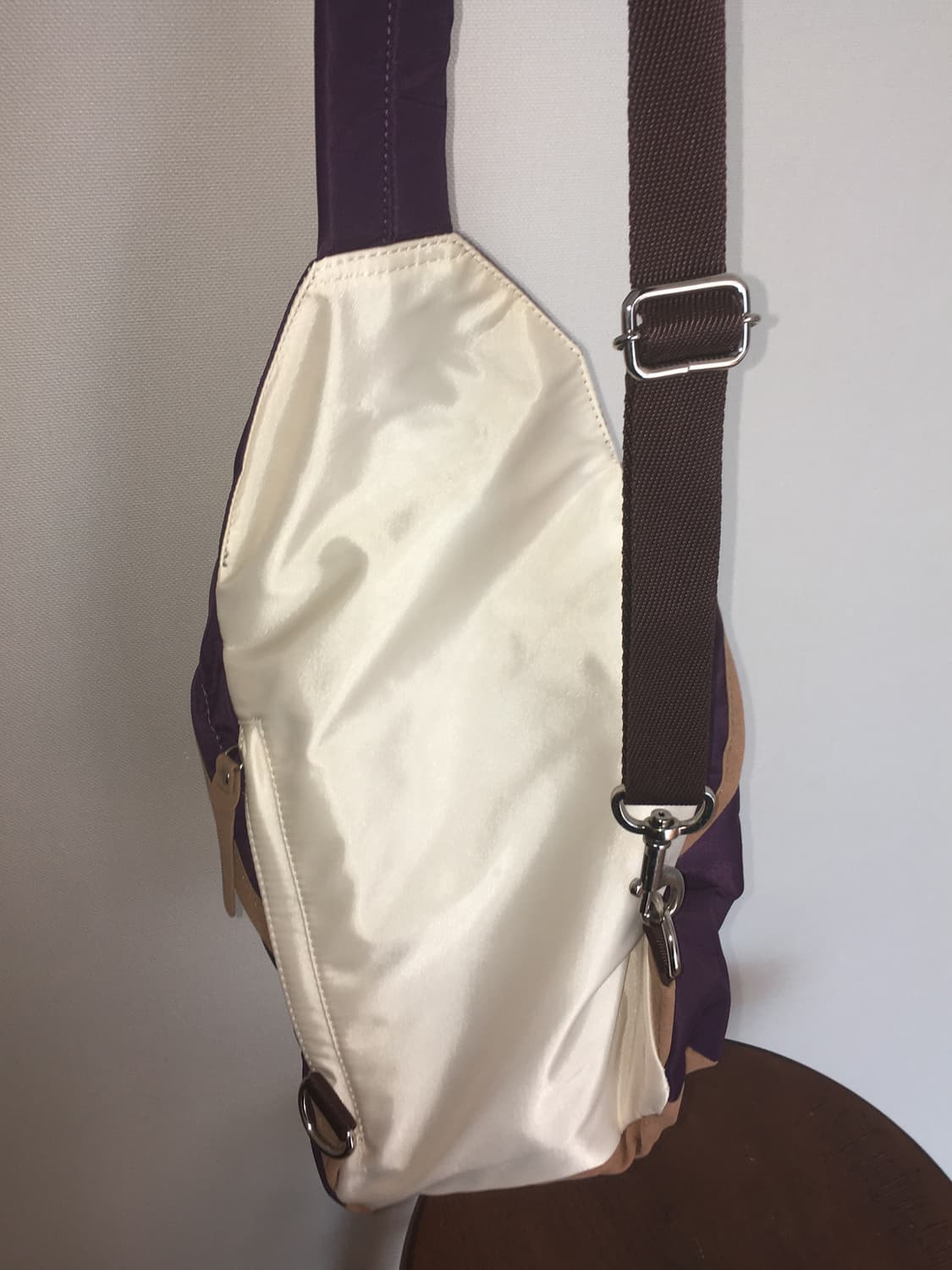 핀터레스트 도트 하트 새틴 슬링백 백팩 숄더백 라떼갸루 고프코어 상품이미지6