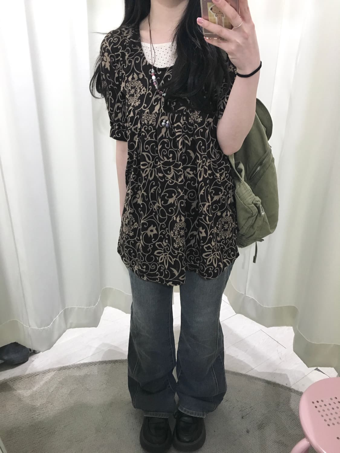 Oriental layered T-shirt 상품이미지1