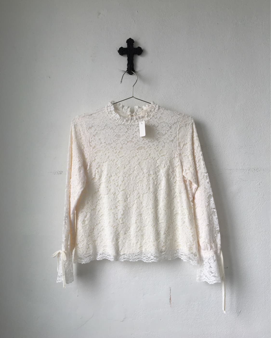 lace high neck sleeve 상품이미지2