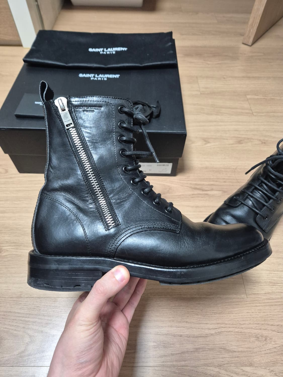 (41)생로랑 FW15 에디 슬리먼 더블지퍼 컴뱃부츠 상품이미지3