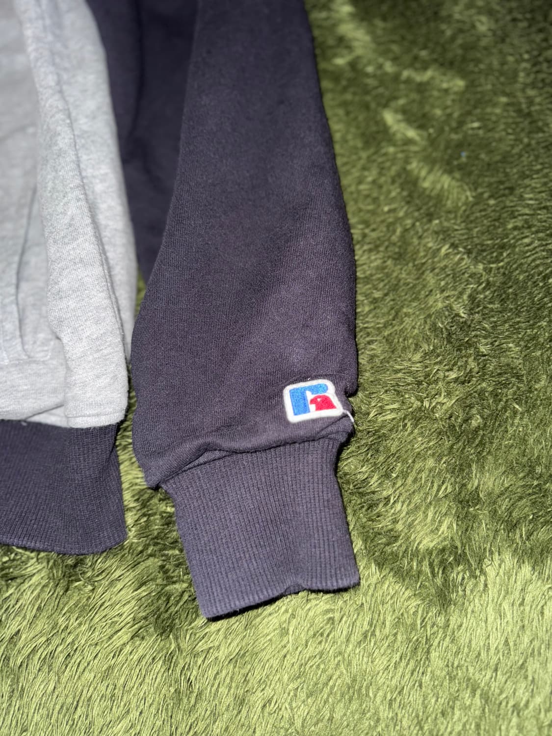 [L] 러셀 애슬레틱 엠브로더리 로고 이너 플리스 스타디움 자켓 그레이 상품이미지6