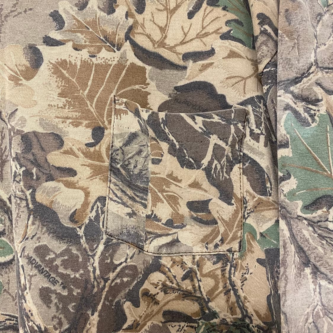 80s 빈티지 리얼트리 카모 롱슬리브 긴팔 티셔츠 USA Made L 상품이미지7