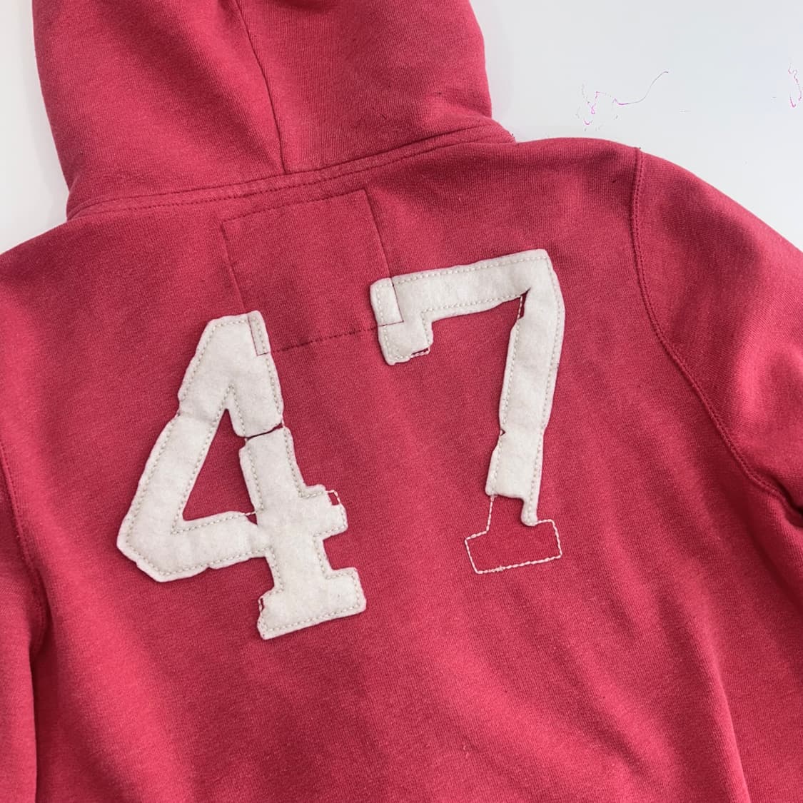 Abercrombie 아베크롬비 레드핑크 백포인트 후드집업 상품이미지5