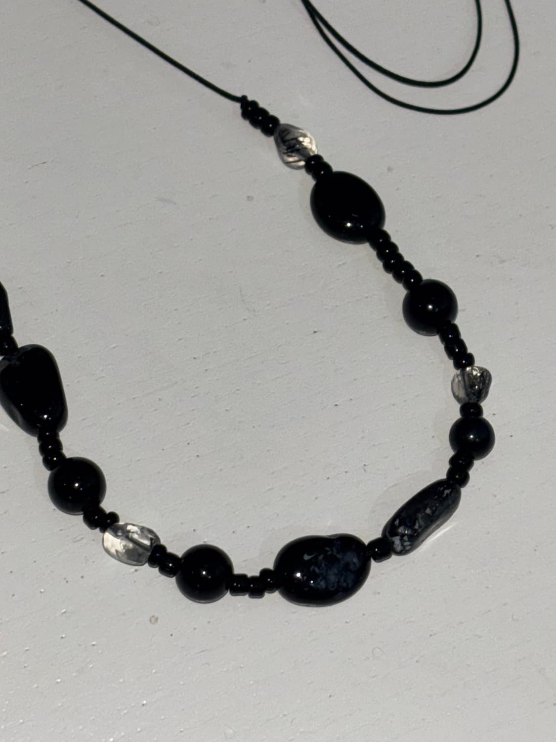 Mixed Obsidian Necklace 상품이미지4