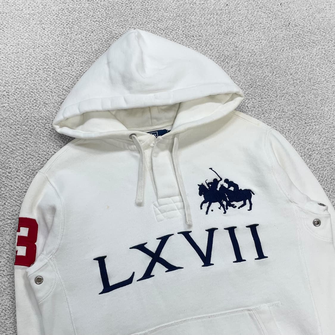 폴로 랄프로렌 LXVII 빅 포니 럭비 후드티 화이트 상품이미지3