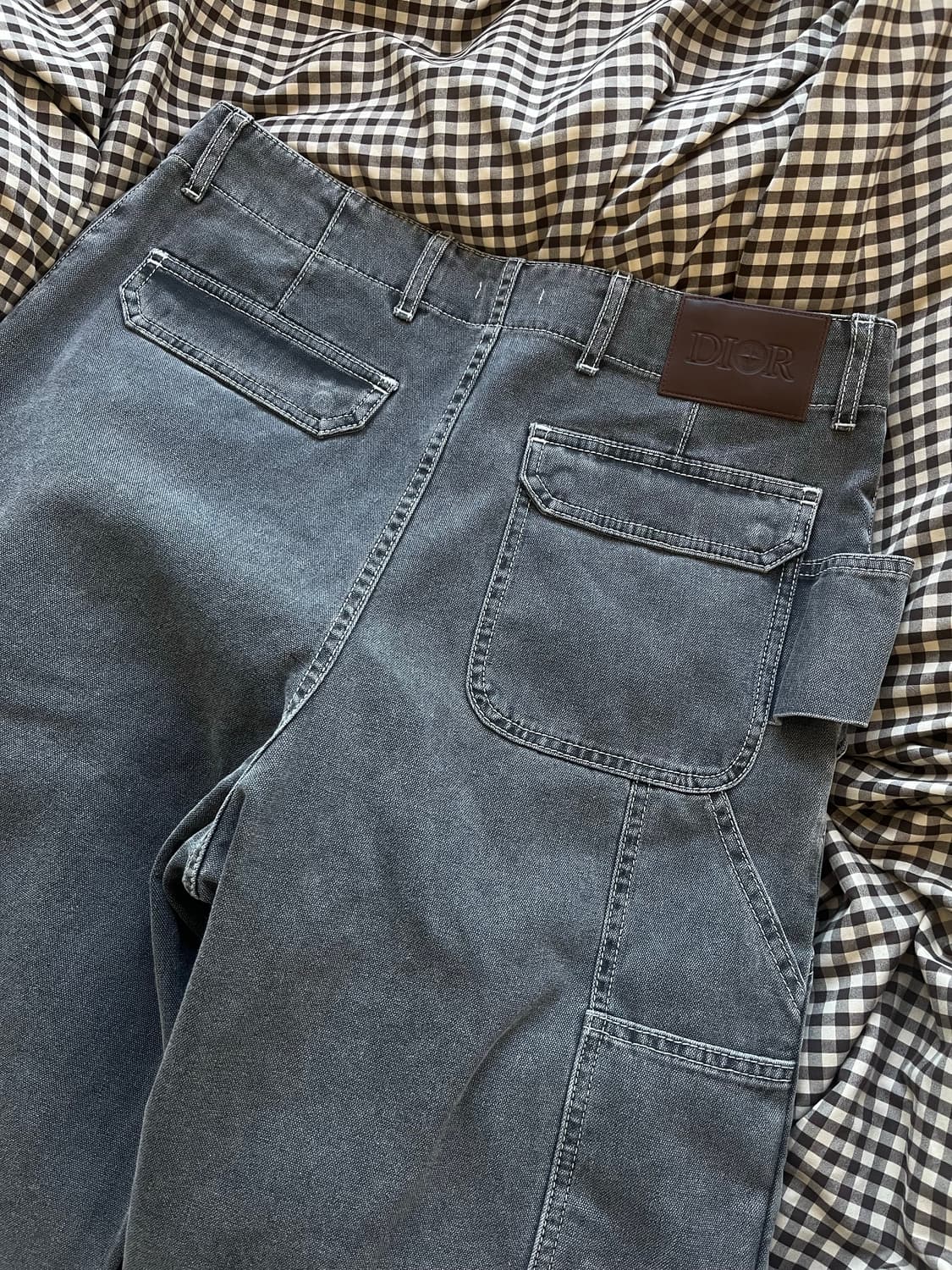 디올 x 스톤 아일랜드 / 카고 진 코튼 캔버스 블랙 / 48 상품이미지4