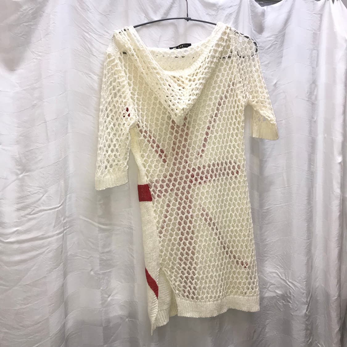 Velvet 고딕 갸루 펑크 그런지 그물 후드 니트 상품이미지4