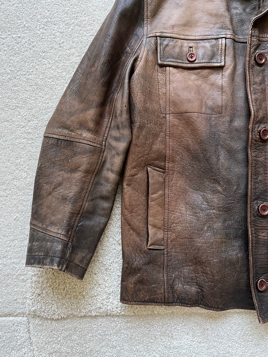 유럽 리포터 리얼 레더 자켓 (103-105) 상품이미지4