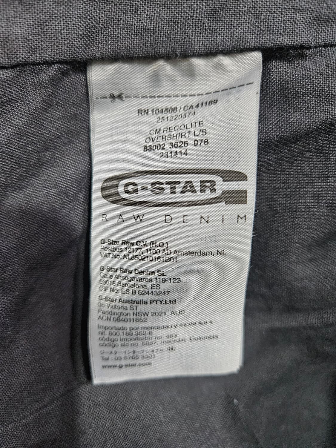 지스타로우 다크그레이 남성 105 빈티지 자켓  상품이미지10