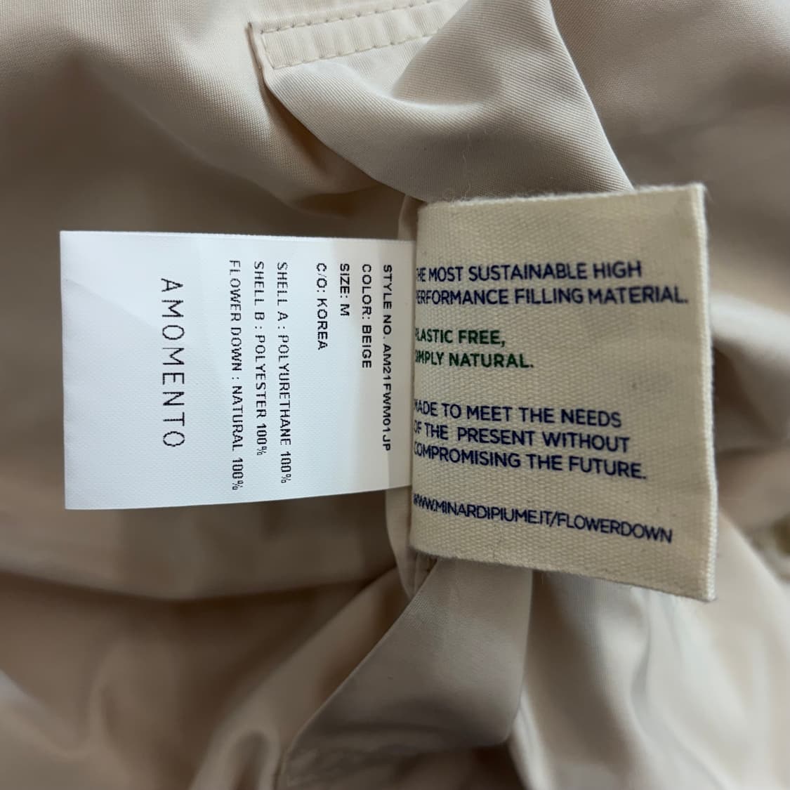 아모멘토 비건레더 리버시블 패딩(M) 상품이미지8