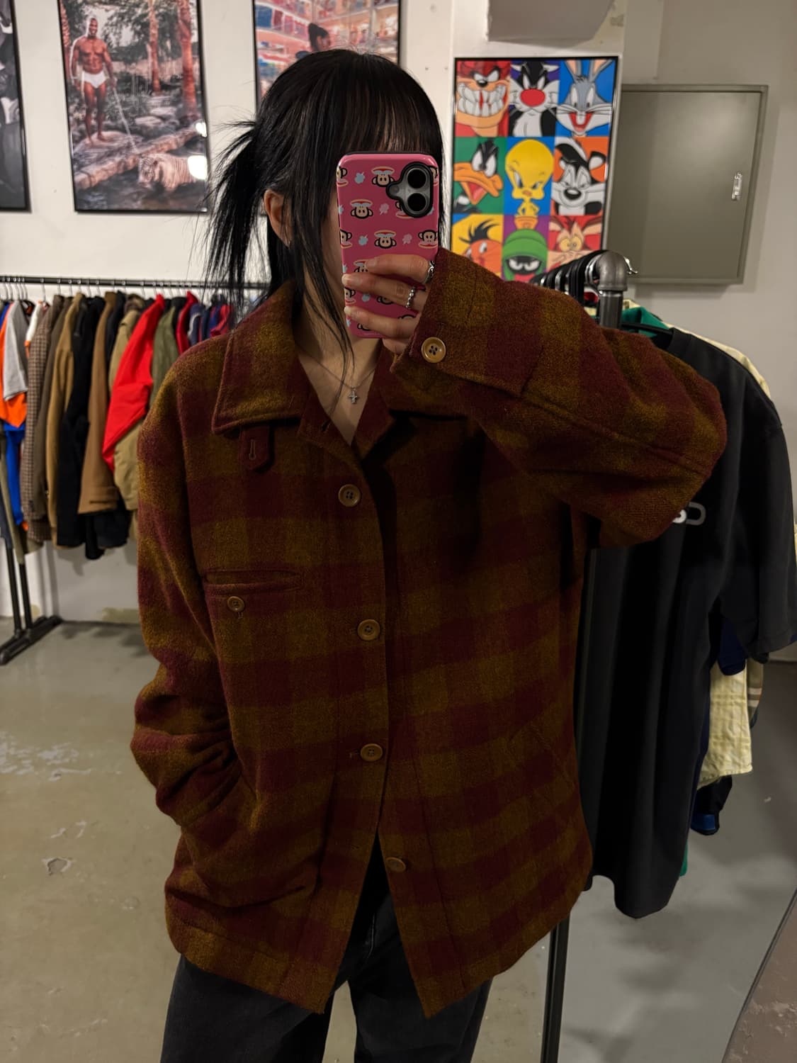 Avon House 울 체크자켓 상품이미지1