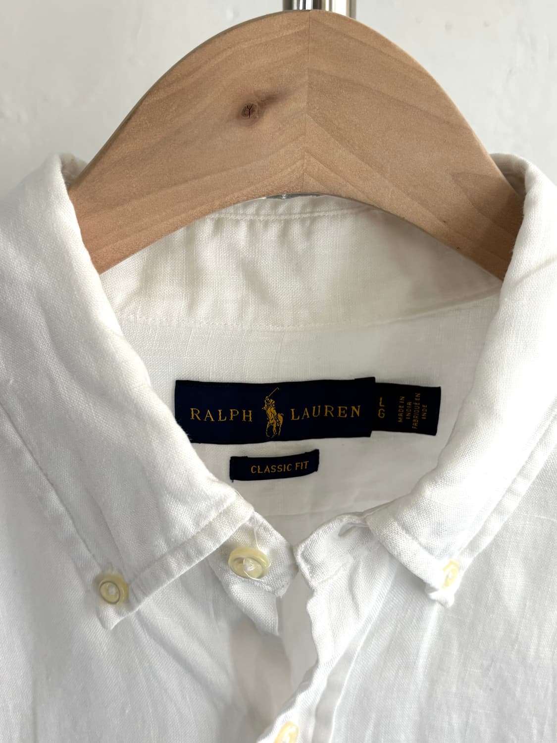 Polo 폴로 랄프로렌 신형 화이트컬러 클래식 핏 린넨셔츠 상품이미지3